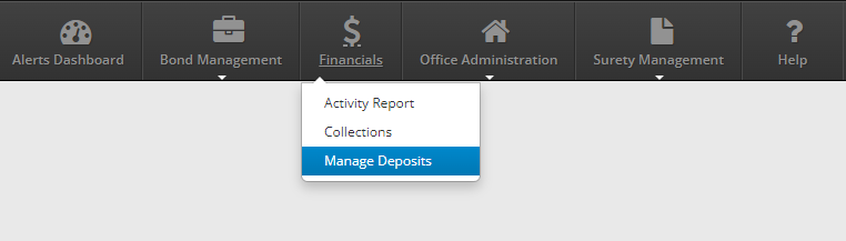 manage deposits