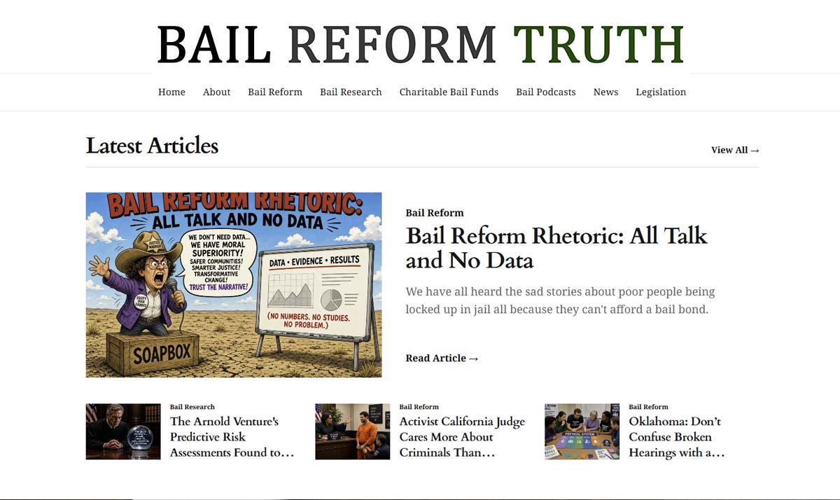 What is New on the Bail Reform Truth Website